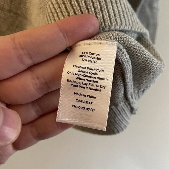 Talbots Women XS Fair Isle Long Sleeve Pullover Rib Yoke Crewneck Sweater NWT - Picture 7 of 8